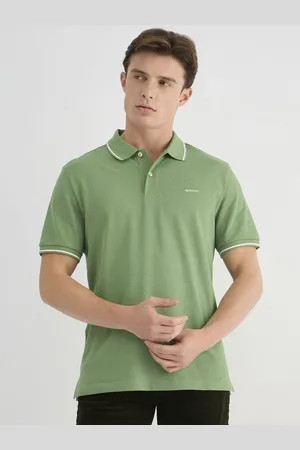 GANT Men Solid Polo Collar Cotton T-shirt