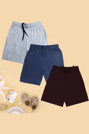 Chimprala Boys Pack of 3 Mid-Rise Cotton Shorts