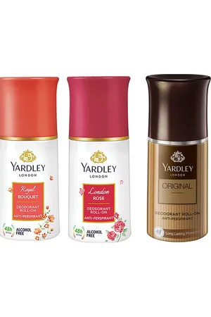 YARDLEY LONDON Women Set of Royal Bouquet + London Rose + Original Deodorant Roll-Ons