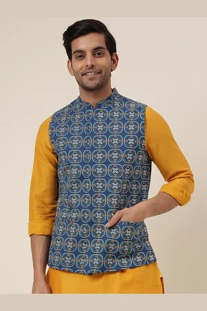 Fabindia FabBasic Printed Pure Cotton Nehru Jacket
