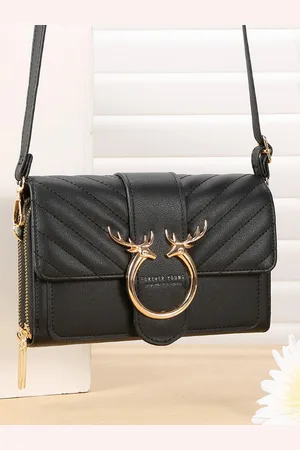 Diva Dale Black Quilted Sling Bag