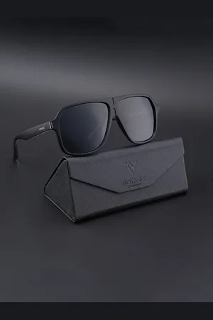 VOYAGE Unisex Black Lens & Black Wayfarer Sunglasses with Polarised Lens