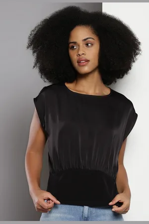 Calvin Klein Extended Sleeves Gathered Detailed Top