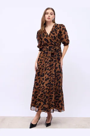 Styli Women V-Neck Wrap Maxi Dress