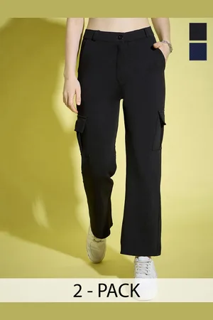BuyNewTrend Women Relaxed High-Rise Cargos Trousers
