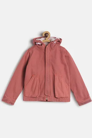 TALES & STORIES Boys Red Solid Bomber Jacket