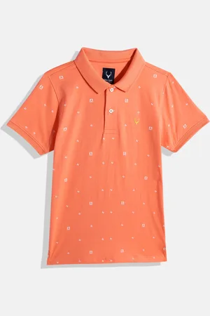Allen Solly Boys Typography Printed Polo Collar Pure Cotton T-shirt