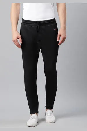 Tommy Hilfiger Men Black Solid Regular Fit Track Pant