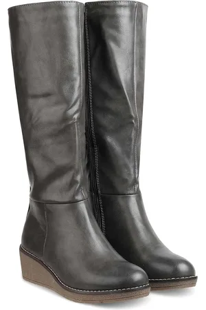 Tresmode The Alavus Grey Women Knee-Length Boots