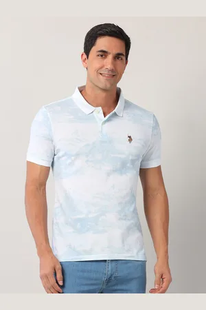 Ralph Lauren Men Abstract Printed Polo Collar Cotton Slim Fit T-shirt