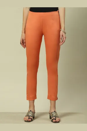 Rangriti Women Comfort Low-Rise Pleated Trousers