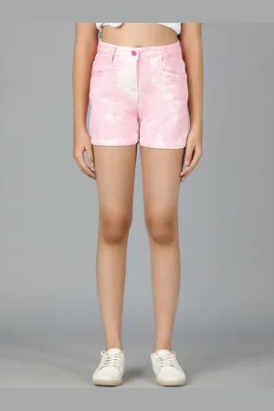 TALES & STORIES Girls Regular Fit Mid-Rise Cotton Shorts
