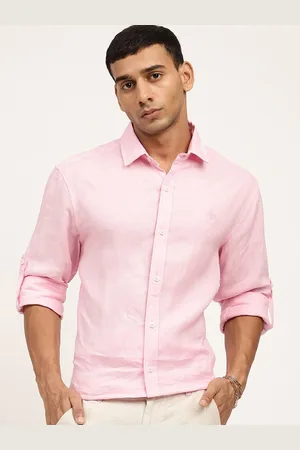 HARSAM Men Pink Casual Shirt
