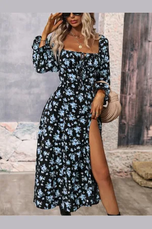 all about you Floral Print Off-Shoulder Maxi Dress