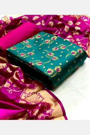 MORLY Dupion Silk Unstitched Dress Material