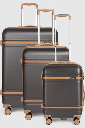 Teakwood Leathers Set of 3 USA 360 Degree Rotation Hard-Sided Trolley Bags 95.5L