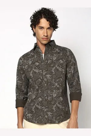 Blue Buddha Men Tailored Fit Floral Opaque Printed Casual Shirt