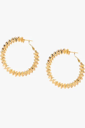 Kazo Gold-Plated Contemporary Hoop Earrings