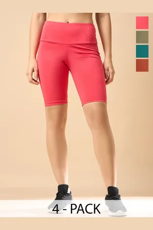 Color Capital Women Pack of 4 Ankle-Length Fly Dry Cycling Shorts