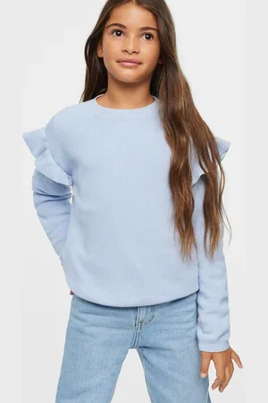 MANGO Girls Round Neck Pure Cotton Sustainable Pullover