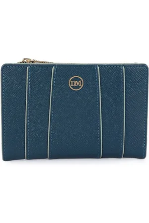 Da Milano Women Striped Leather Two Fold Wallet
