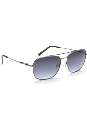 Idee Men Blue Lens & Silver-Toned Square Sunglasses IDS2637C2SG