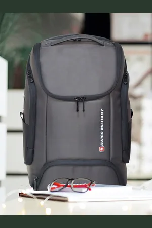 Swiss Military Unisex Backpack with USB Charging Port Up to 15 inch
