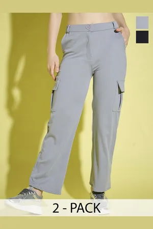 BuyNewTrend Women Relaxed High-Rise Cargos Trousers