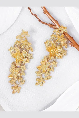 Joker & Witch Marguerite Gold-Plated Floral Drop Earrings