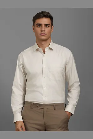 Louis Philippe Men Classic Fit Spread Collar Checked Cotton Formal Shirt
