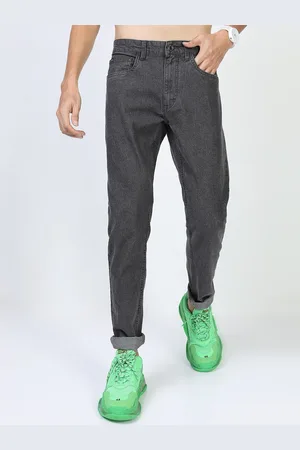 Highlander Men Grey Tapered Fit Clean look Stretchable Jeans