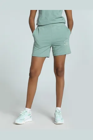 PUMA Script Women High-Waist 5" Cotton Shorts