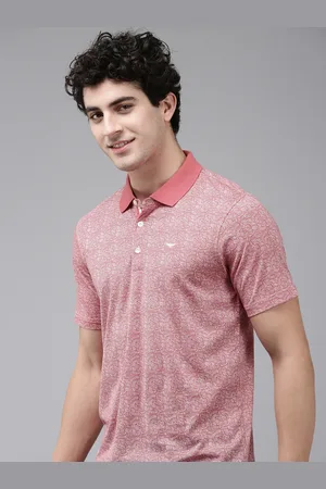 Park Avenue Abstract Printed Polo Collar Pure Cotton T-shirt