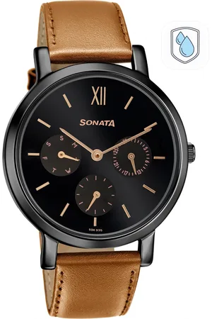 Sonata Women Black Analogue Watch 8164NL03