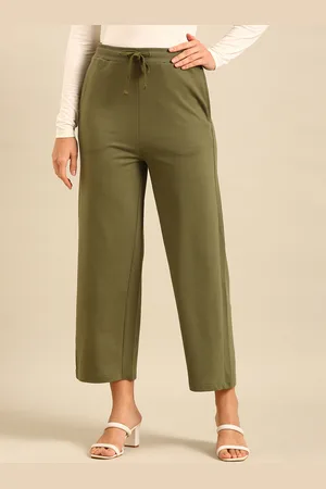 De Moza Women Cotton Wide Leg Trousers