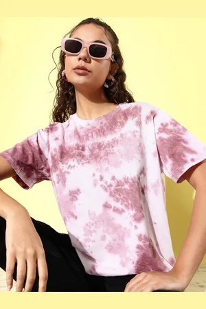 Roadster The Life Co. Pure Cotton December Frosty Winters Tie & Dye Ombre T-shirt