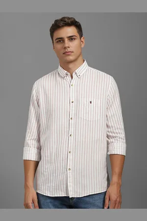 Louis Philippe Men Vertical Striped Casual Shirt