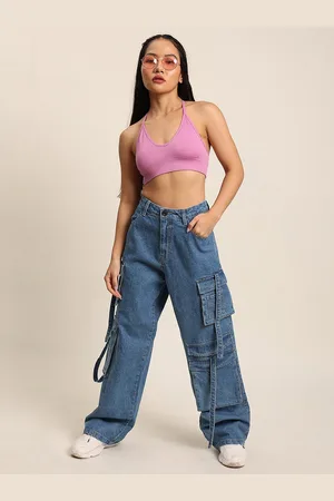Bene Kleed Women Relaxed Fit High-Rise Cargo Jeans