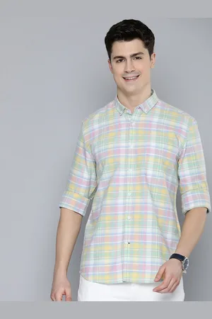 Mast & Harbour Men Green Standard Tartan Checks Opaque Checked Casual Shirt