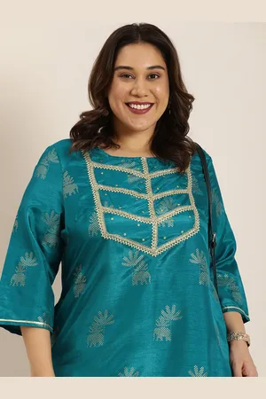 Sztori Women Ethnic Motifs Printed Gotta Patti Kurta