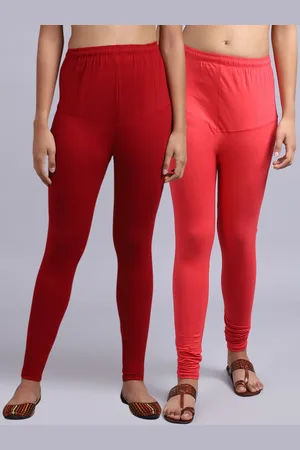 GRACIT Women Pack Of 2 Solid Churidar-Length Leggings