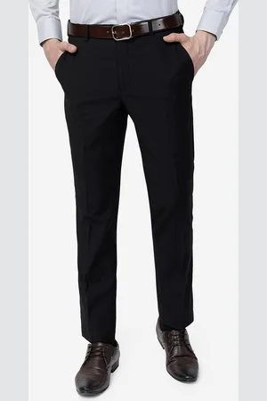 Greenfibre Men Slim Fit Mid-Rise Formal Trousers