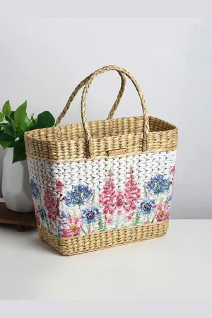 HABERE INDIA Floral Printed Bucket Tote Bag