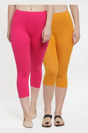 GRACIT Women Pink & Orange Set Of 2 Capris