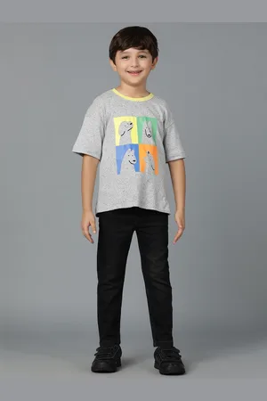 TALES & STORIES Boys Slim Fit Light Fade Stretchable Jeans
