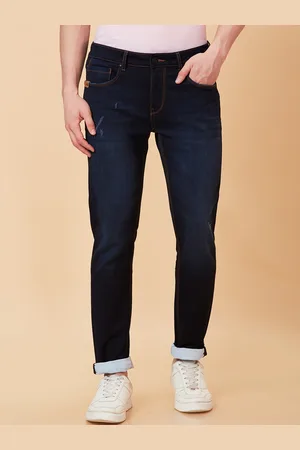 Being Human Men Slim Fit Low Distress Light Fade Jeans