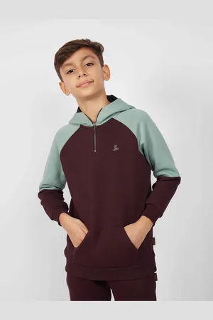 Bombay High Boys Colourblocked Cotton Sweatshirt