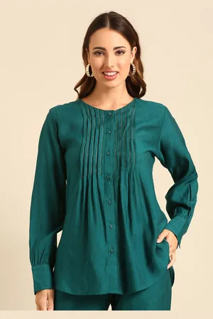 De Moza Women Solid Round Neck Top