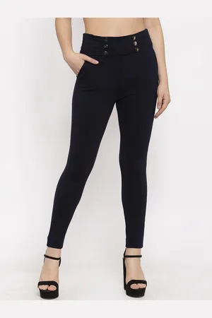 Clora Creation Women Navy Blue Solid Jeggings