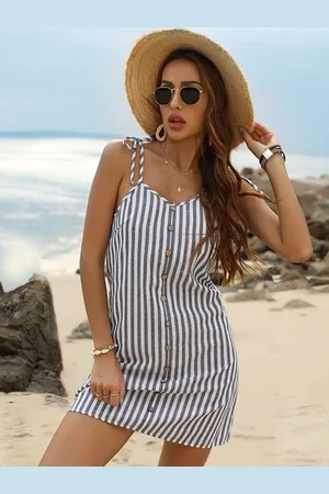 HERE&NOW Striped A-Line Mini Dress